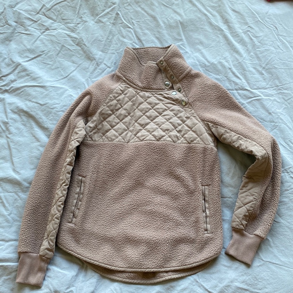 XXS Abercrombie Brown Snap-up Fleece ‼️MOVING- EVERYTHING MUST GO‼️
